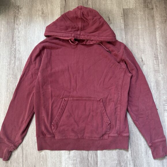 J.Crew Knit Goods Men's Heavyweight Sweatshirt Hoodie Red Size Small - Picture 1 of 8